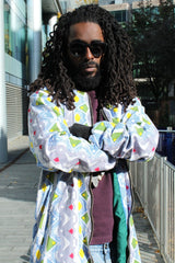 Scribble me Crazy African Winter Trench Coat - Continent Clothing 