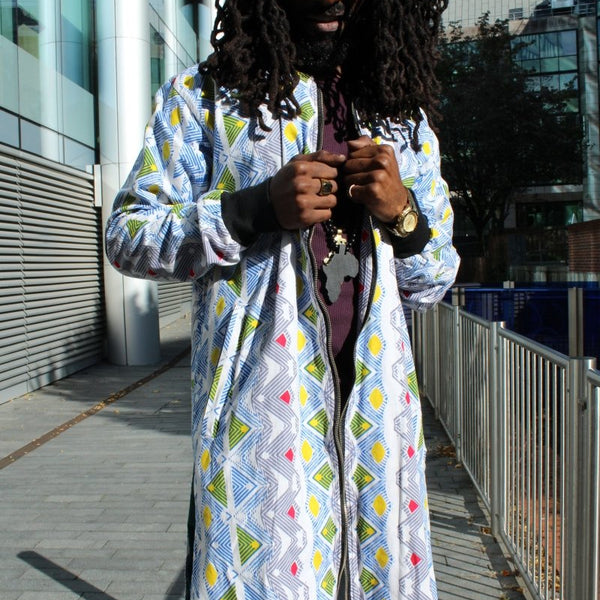 Scribble me Crazy African Summer Trench Coat– The Continent Clothing