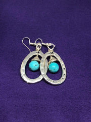 Silver Earrings with Turquoise - Continent Clothing 