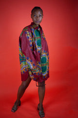 Women's African Print Shirt Oversized - Continent Clothing 