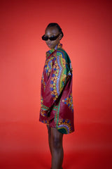 Women's African Print Shirt Oversized - Continent Clothing 