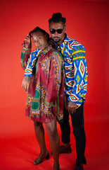 Women's African Print Shirt Oversized - Continent Clothing 